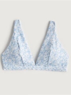Light Blue Floral Triangle bikini SET - Women Intimates
